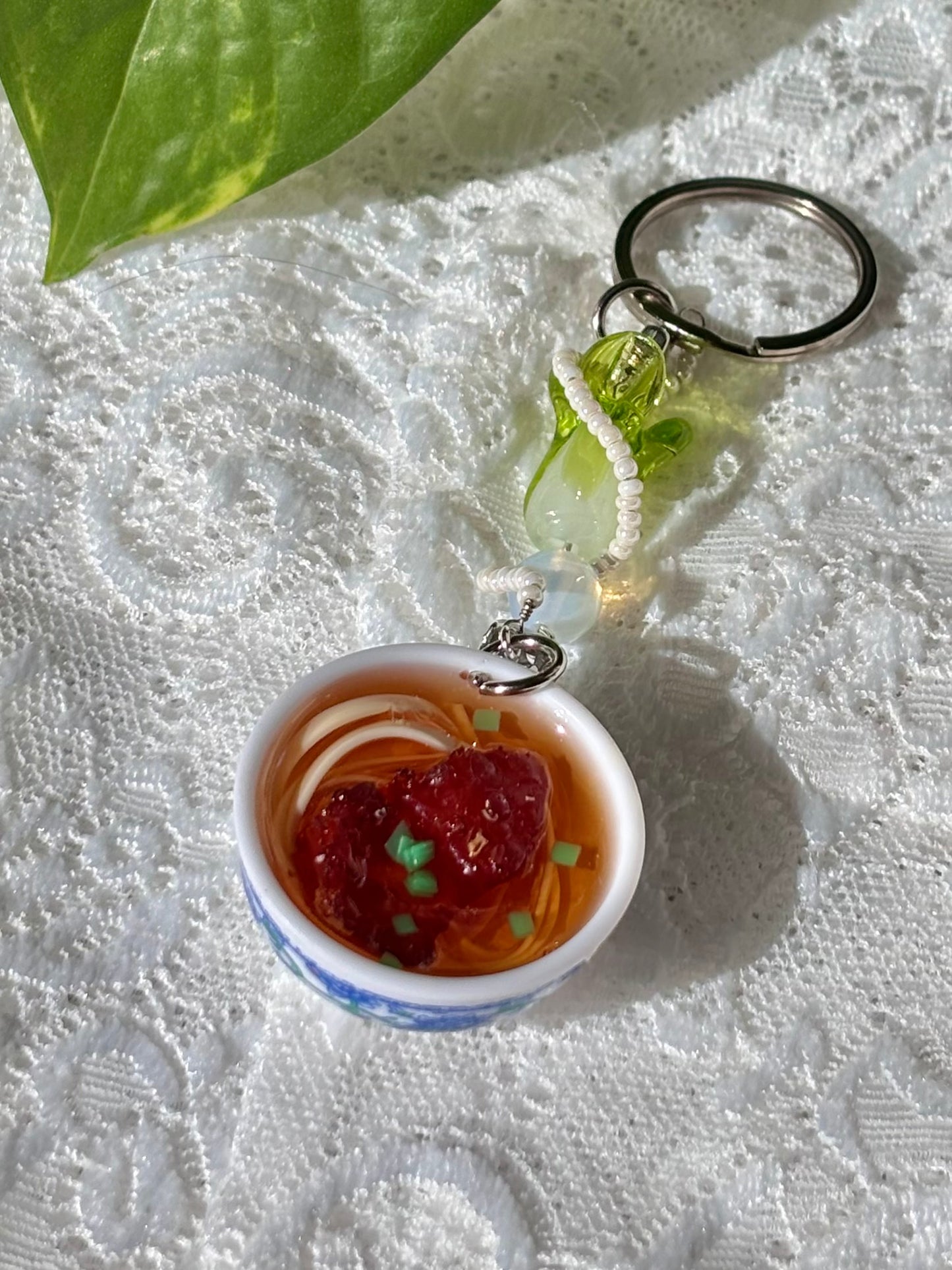 Night Market Noodle Soup Keychain